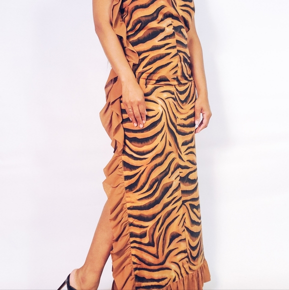 🚫SOLD🚫Tiger Print Maxi Dress - Picture 5 of 12